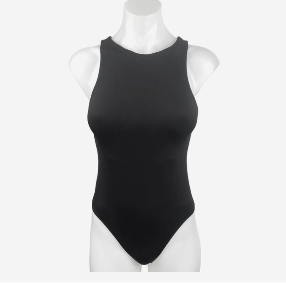 Zara Classic Black High-Neck Bodysuit - Picture 1 of 4